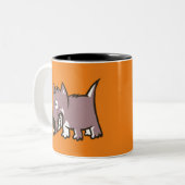 Tasse 2 Couleurs Chien idiot (Devant gauche)