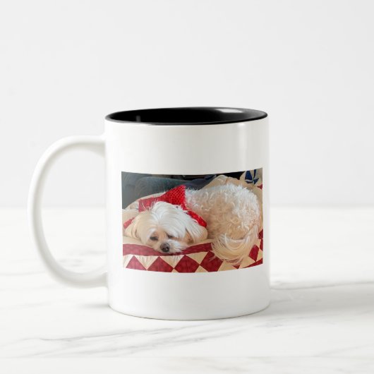 Tasse 2 Couleurs Chien maltais (Gauche)