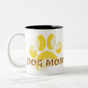 Tasse 2 Couleurs Chien Maman Paw Tournesol Dessin