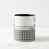 Tasse 2 Couleurs Chien Maman Yorkie Custom (Centre)