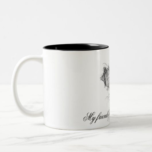 Tasse 2 Couleurs Chien mignon (Gauche)