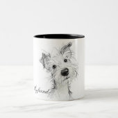 Tasse 2 Couleurs Chien mignon (Centre)