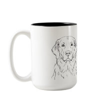 Chien Retriever doré Moderne Minimaliste Dessin au