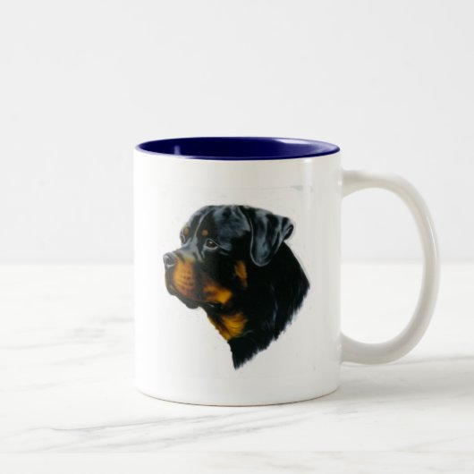 Tasse 2 Couleurs chien-rottweiler (Droit)