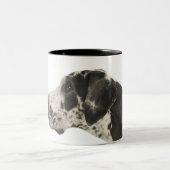 Tasse 2 Couleurs Chien sur le blanc 11 (Centre)