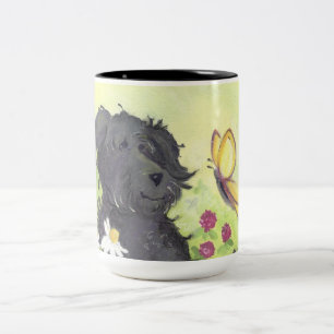 Tasse 2 Couleurs Chien/tasse de griffonnage de Labradoodle