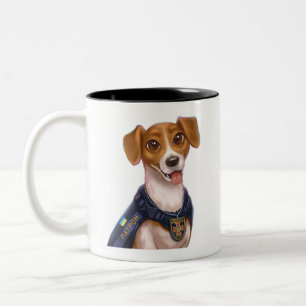 Tasse 2 Couleurs Chien ukrainien Patron T-Shirt