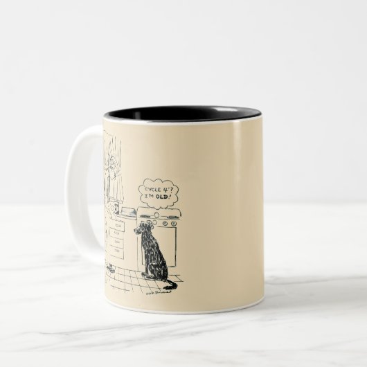 Tasse 2 Couleurs Chien vieillissant (Devant gauche)