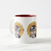 Tasse 2 Couleurs Chien Yorkie mignon (Devant gauche)