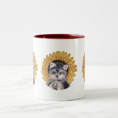 Tasse 2 Couleurs Chien Yorkie mignon (Centre)
