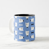 Tasse 2 Couleurs Chiens (Devant gauche)