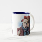 Tasse 2 Couleurs Chiens Amusants Bar Bière Patrons Réguliers  (Devant droit)