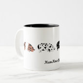 Tasse 2 Couleurs Chiens de KuneKune (Devant gauche)