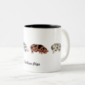 Tasse 2 Couleurs Chiens de KuneKune (Devant droit)