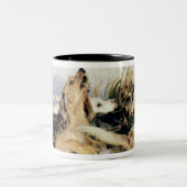 Tasse 2 Couleurs Chiens de loutre (Centre)