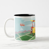 Tasse 2 Couleurs Chiens de pilote d'avion (Gauche)