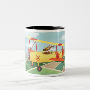 Tasse 2 Couleurs Chiens de pilote d'avion