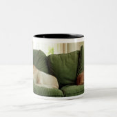 Tasse 2 Couleurs Chiens dormant sur le sofa (Centre)