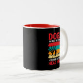 Tasse 2 Couleurs Chiens et Humours humains (Devant droit)