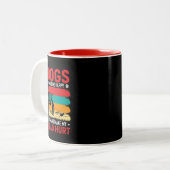 Tasse 2 Couleurs Chiens et Humours humains (Devant gauche)