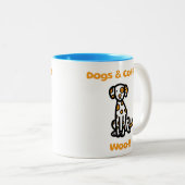 Tasse 2 Couleurs Chiens et malheur ! (Devant droit)