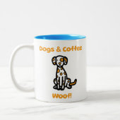 Tasse 2 Couleurs Chiens et malheur ! (Gauche)