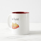 Tasse 2 Couleurs Chiens Rock Tshirts et cadeaux (Devant gauche)