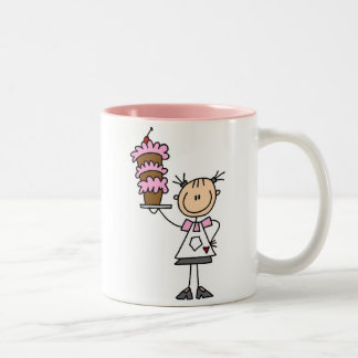 Tasse 2 Couleurs Chiffre femelle Baker de bâton