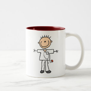 Tasse 2 Couleurs Chiffre masculin infirmière de bâton