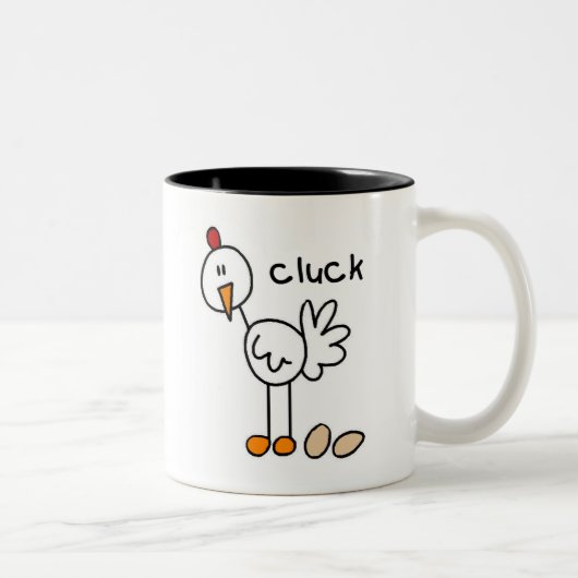 Tasse 2 Couleurs Chiffre poulet de bâton (Droit)