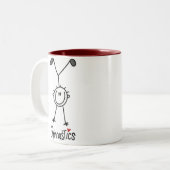 Tasse 2 Couleurs Chiffre simple gymnaste de bâton (Devant gauche)