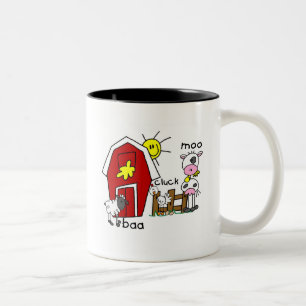 Tasse 2 Couleurs Chiffre T-shirts et cadeaux de bâton d'animaux de