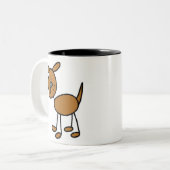 Tasse 2 Couleurs Chiffre T-shirts et cadeaux de bâton de chien (Devant gauche)