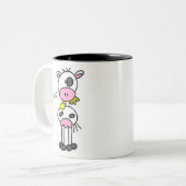 Tasse 2 Couleurs Chiffre vache de bâton (Devant gauche)