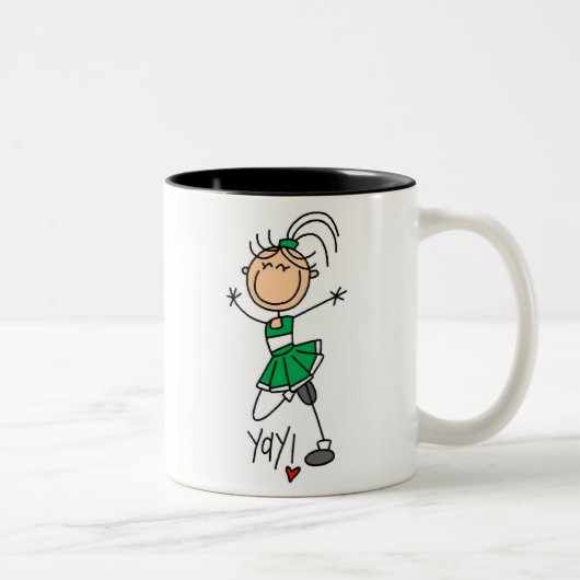 Tasse 2 Couleurs Chiffre vert T-shirts et cadeaux de bâton de (Droit)