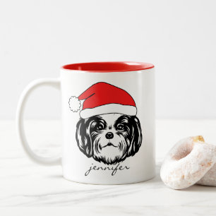 Tasse 2 Couleurs Chih Tzu Chih Santa Hat