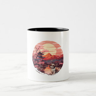 Tasse 2 Couleurs Chih Tzu japonais Sunset