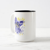 Tasse 2 Couleurs Chihuahua Abstrait (Devant gauche)