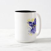 Tasse 2 Couleurs Chihuahua Abstrait (Devant droit)