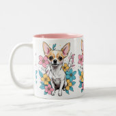 Tasse 2 Couleurs Chihuahua du printemps (Gauche)
