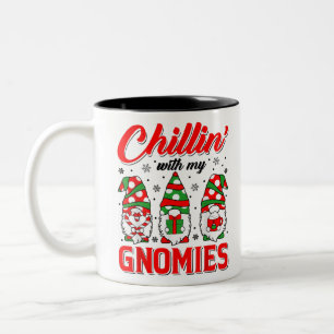 Tasse 2 Couleurs Chillin Avec Mes Gnomes Noël Santa Hat Gnome