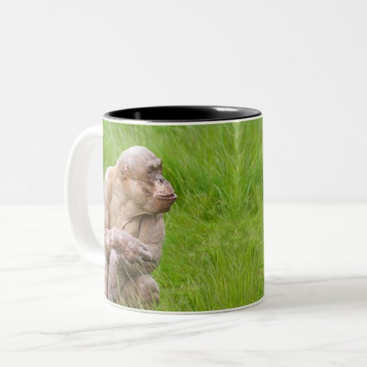 Tasse 2 Couleurs Chimpanzé sans cheveux (Devant gauche)