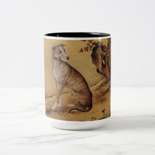 Tasse 2 Couleurs Chine Peindre le Gryhound 1 année de chien Zodiac