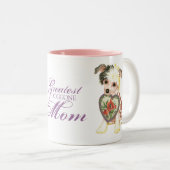Tasse 2 Couleurs Chinois Crested Heart Maman (Devant droit)