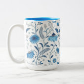 Tasse 2 Couleurs Chinoiserie Blue Echinacea Pattern (Gauche)