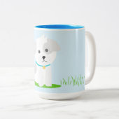 Tasse 2 Couleurs Chiot (Devant droit)