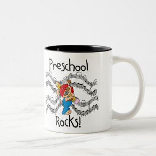 Tasse 2 Couleurs Chiot avec des roches d'école maternelle de crayo