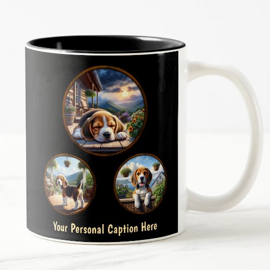 Tasse 2 Couleurs Chiot Beagle mignon