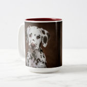 Tasse 2 Couleurs Chiot dalmate (Devant gauche)