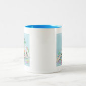 Tasse 2 Couleurs Chiot dalmatien (Centre)